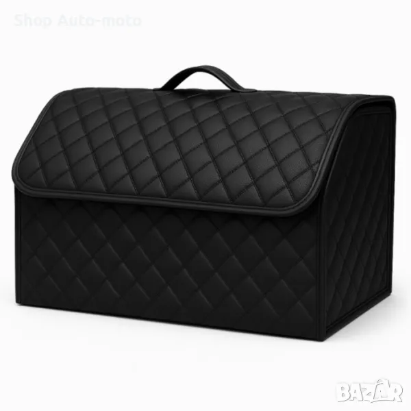 LUX кожен органайзер Automat, Сгъваем, Черен, 55x30x30см, снимка 1