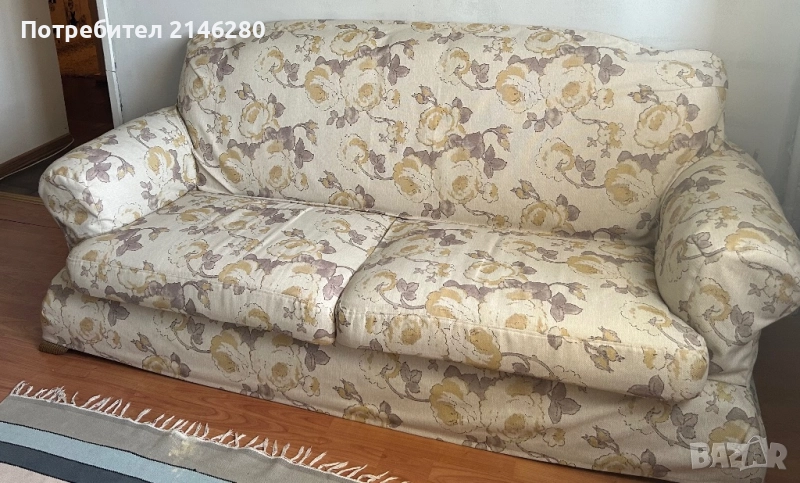  Италиански диван с 2 фотьойла, снимка 1