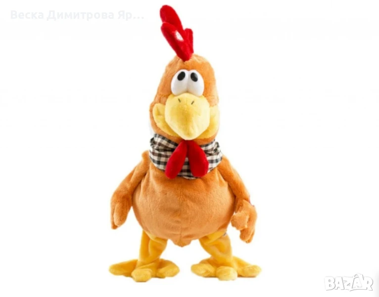 Плюшена играчка петел, пее и танцува, снимка 1