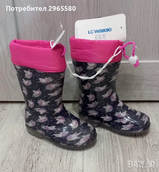 Нови гумени ботушки за момиче, н 25, снимка 1