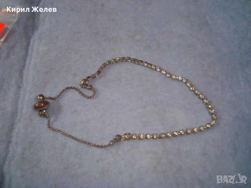 СКЪПОЦЕННА КРИСТАЛНА СРЕБРИСТА АРТ ФИНА ГРИВНА 26288, снимка 1