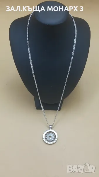 Сребърен ланец с висулка, снимка 1