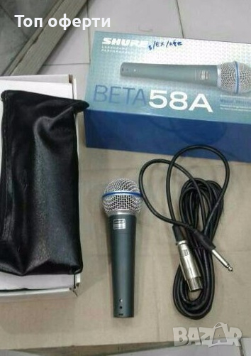 Вокален Микрофон SHURE BETA 58A Професионален, снимка 1