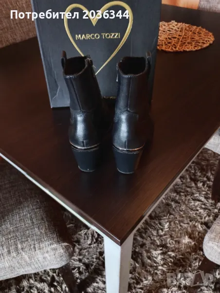 Дамски черни боти естествена кожа , снимка 1