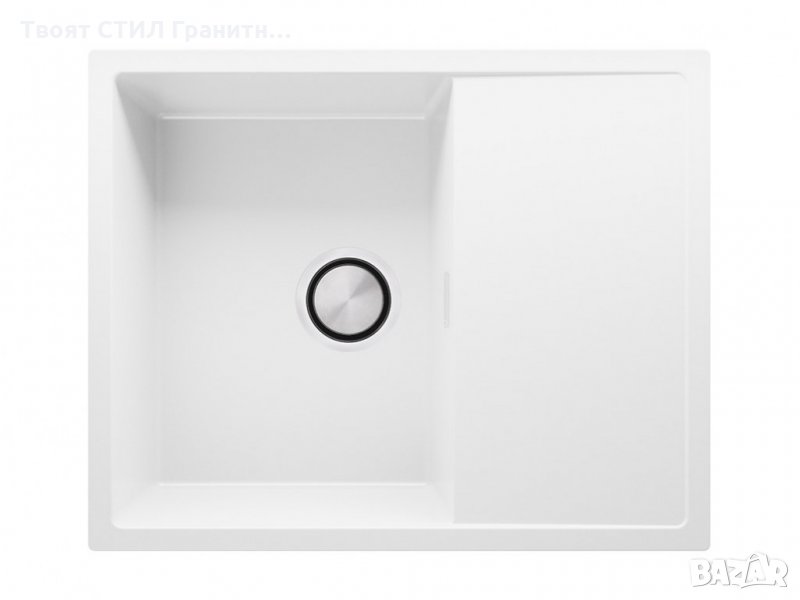 Кухненска мивка от Гранит модел Ибиса 620 Компакт - бяла, снимка 1