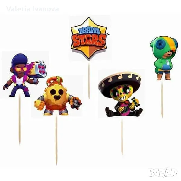 Комплект топери Brawl Stars, 6 броя 99935, снимка 1