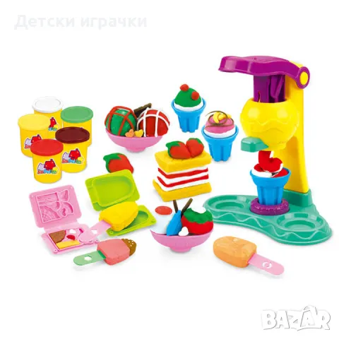 Машина за сладолед с моделин, пластелин, снимка 3 - Пластелини, моделини и пясъци - 50287496