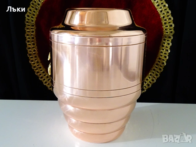 Медна ваза,медна делва,съд от чиста червена мед. , снимка 5 - Антикварни и старинни предмети - 53575082