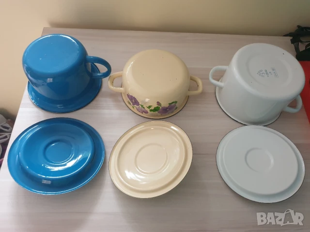 Старо производство емайлирани съдоее, снимка 4 - Съдове за готвене - 51155441