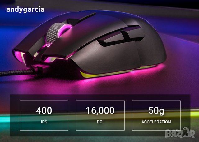 Thermaltake ARGENT M5 RGB гейминг мишка, черен ЧИСТО НОВА запечатана, снимка 2 - Клавиатури и мишки - 40771163