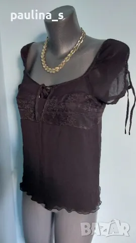 Три различни броя / Черна маркова блуза тип туника с къс ръкав , снимка 18 - Туники - 50397510