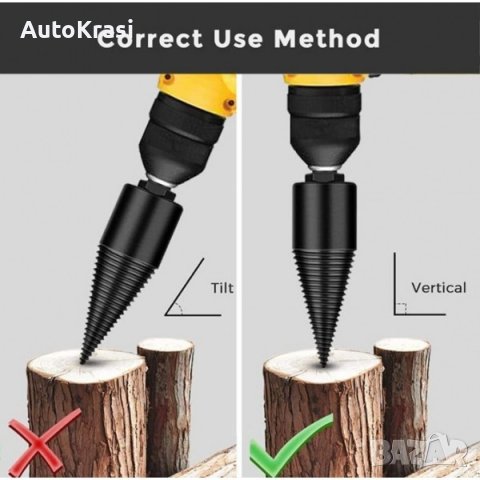 Конус за цепене на дърва за перфоратор с трионовиден профил на резбата 32 мм - IN0116, снимка 3 - Други инструменти - 41881903