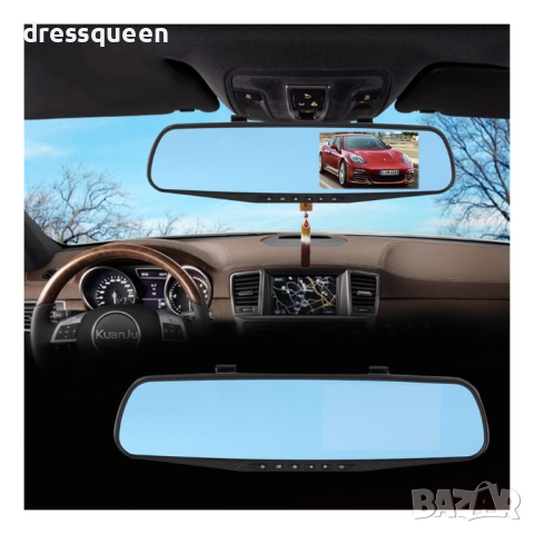 K95 Видеорегистратор, Огледало за автомобил, с предна и задна камера за паркиране, снимка 5 - Аксесоари и консумативи - 44808396