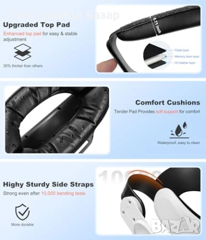 Нова Каишка за Quest 3S/3/2 – баланс, по-малък натиск, здрава опора, снимка 6 - Аксесоари - 53697150