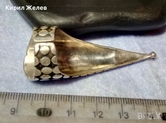 НЕО ГОТИК АРТ СРЕБЪРЕН ПРЪСТЕН ДРАКОНОВ НОКЪТ ЛАКИРАНО СРЕБРО 925 РЕГУЛИРУЕМ ЕФЕКТЕН МОДЕЛ 47956, снимка 4 - Пръстени - 49294799