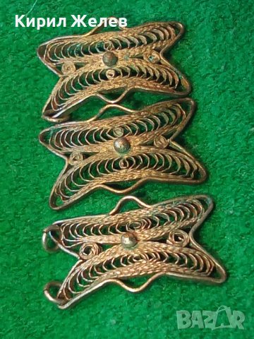 3СТАРИННИ ФИЛИГРАННИ СРЕБЪРНИ ЕЛЕМЕНТИ от ВЪЗРОЖДЕНСКА СРЕБЪРНА ГРИВНА РЪЧНА МАЙСТОРСКА РАБОТА 27134, снимка 5 - Антикварни и старинни предмети - 40921467