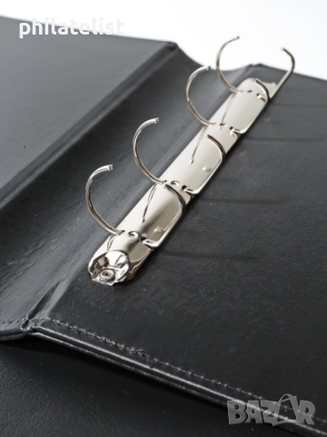 Папка с касета LUX , еко-кожа – OPTIMA стандарт , черен цвят , снимка 2 - Нумизматика и бонистика - 52068158