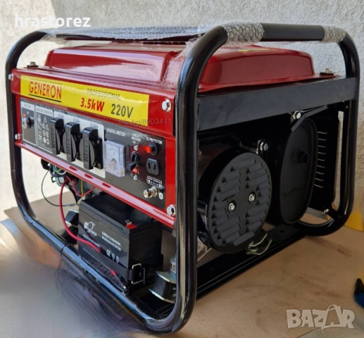 ПРОМОЦИЯ - Монофазен агрегат GENERON 3,5KW -100% медни намотки - Генератори за ток 10 модела, снимка 2 - Генератори - 52659894