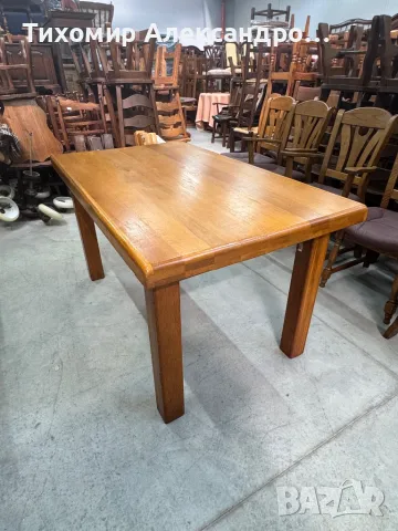 Трапезна маса от дъбов масив, снимка 2 - Маси - 48987910