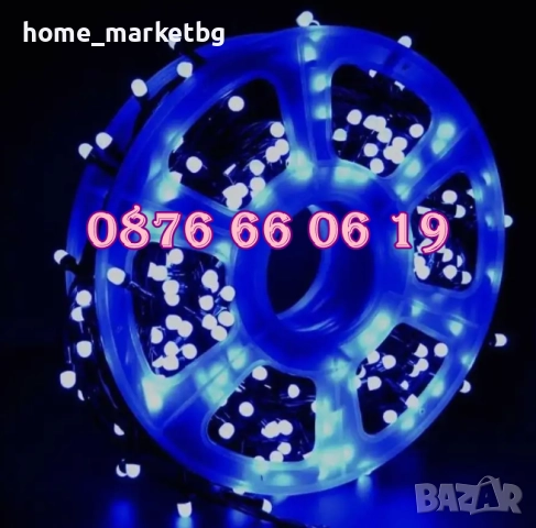 Коледни лампички 20 метра на макара, бяла светлина, водоустойчиви, снимка 5 - Декорация за дома - 52327549