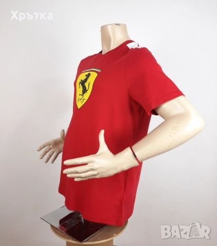 Puma Scuderia Ferrari F1 Shield - Оригинална мъжка тениска размер L, снимка 4 - Тениски - 52666446