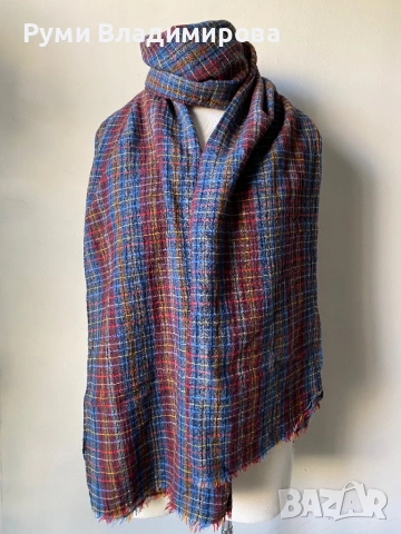 Мъжки, кариран шал от 100 % кашмир/ вълна, снимка 15 - Шалове - 48382070