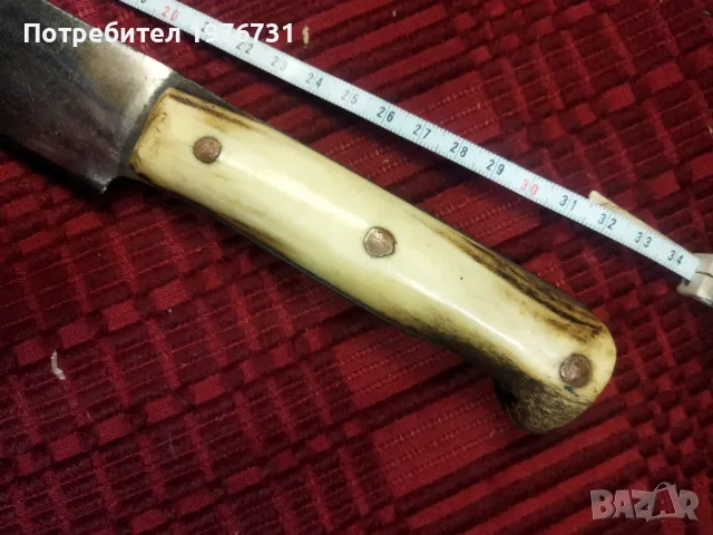 Стар овчарски нож с кокалени чирени , снимка 6 - Ножове - 49295933