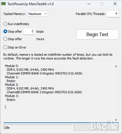 RAM Kingston DDR4 16GB(2x8GB) 2400MHz, снимка 2 - RAM памет - 53449218