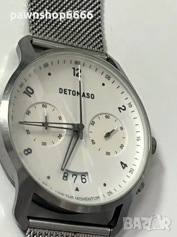 Часовник  Detomaso ЛИМИТИРАНА ИЗДАНИЕ СРЕБРИСТО / БЯЛО, снимка 7 - Мъжки - 49011311