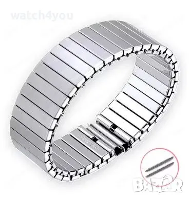 НОВА СТОМАНЕНА ЛАСТИЧНА ВЕРИЖКА ЗА ЧАСОВНИК.РАЗТЕГАТЕЛНИ ЛАСТИЧНИ ВЕРИЖКИ ЗА ЧАСОВНИЦИ VERIJKA, снимка 4 - Каишки за часовници - 23010194