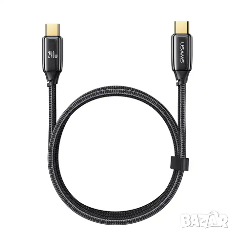 Кабел USAMS US-SJ581 U82 Type-C 240W PD3.1.2 метра / черен, снимка 2 - USB кабели - 44511691