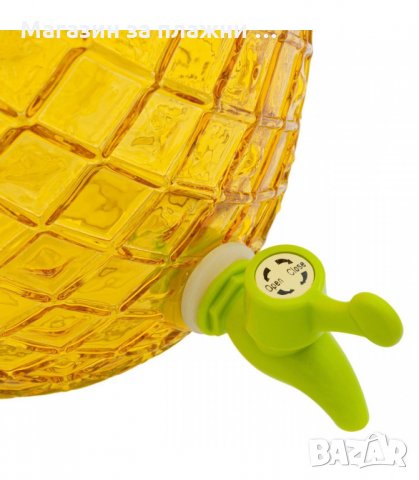 СТЪКЛЕН БУРКАН ЗА НАПИТКИ И КОКТЕЙЛИ С ФОРМА НА АНАНАС - код 2661, снимка 5 - Аксесоари за кухня - 34164953