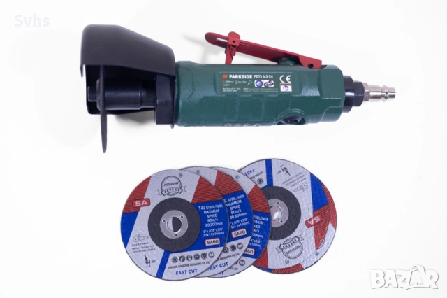 Пневматични ъглошлайф дисков шлайф Parkside, снимка 4 - Ъглошлайфи - 53817246