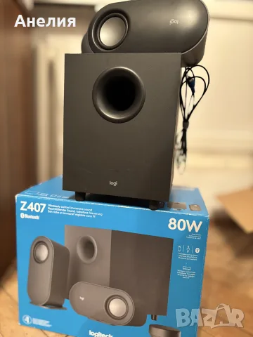 Аудиосистема Logitech Z407, 80W, 2.1, черна, снимка 3 - Аудиосистеми - 56167515