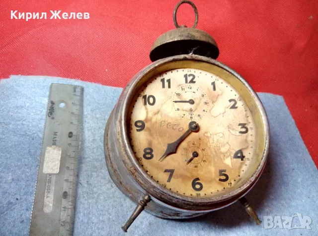 GUSTAR BECKER Старинен КОЛЕКЦИОНЕРСКИ МЕХАНИЧЕН НЕМСКИ РЕТРО БУДИЛНИК ГУСТАВ БЕКЕР 44046, снимка 7 - Антикварни и старинни предмети - 47708989