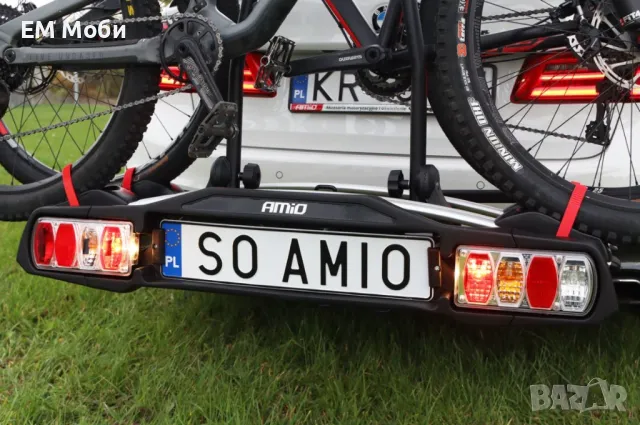 Багажник за колела Amio за 2 велосипеда за теглич, снимка 7 - Аксесоари и консумативи - 47879091