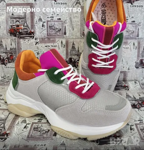 Цветни дамски маратонки Хейлис , снимка 4 - Маратонки - 49388085