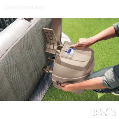 Надуваемо джакузи Intex PureSpa Chevron Bubble Deluxe, 6 места, 239 х 71 см, 170 въздушни струи, бял, снимка 10 - Басейни и аксесоари - 50083860