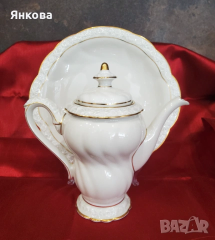 Комплект чайник и плато Jlmenau , снимка 8 - Антикварни и старинни предмети - 53602836