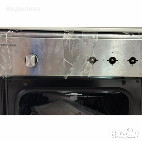 Газова печка Taurus CIG3FIXMG – 3 горелки, газова фурна 43L, инокс корпус, с дефект, снимка 10 - Печки, фурни - 52006429