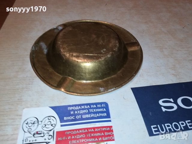 ПЕПЕЛНИК МАСИВЕН МЕД МЕСИНГ ВНОС ГЕРМАНИЯ 2806230742, снимка 13 - Колекции - 41377999