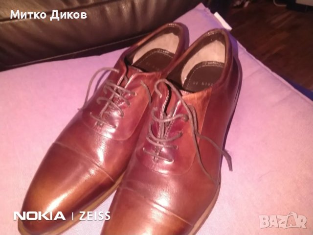 GIANNI маркови обувки официални естествена кожа № 42 реален като нови, снимка 2 - Официални обувки - 47947452