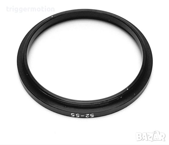 52mm - 55mm Преходник за филтър на резба Step-Up Lens Filter Adapter Ring, снимка 2 - Обективи и филтри - 41600584