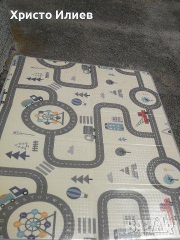 Мек килим за деца бебе 2 лица, неплъзгащ, водоустойчив 200 x 180 см сгъваем с чанта за съхранение, снимка 10 - Други - 41332234