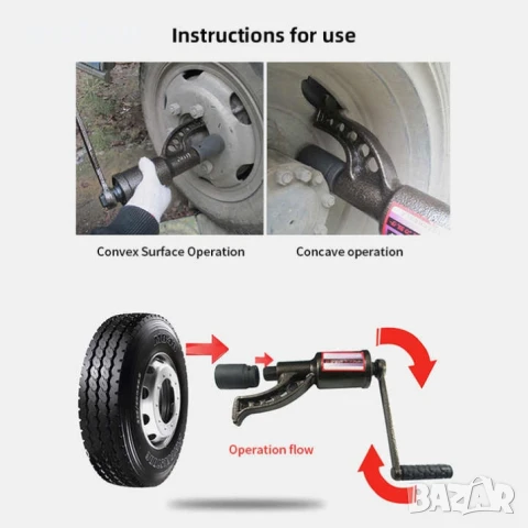 Механичен гайковерт за камион с две скорости – 32мм, 33мм, снимка 5 - Други инструменти - 50701806