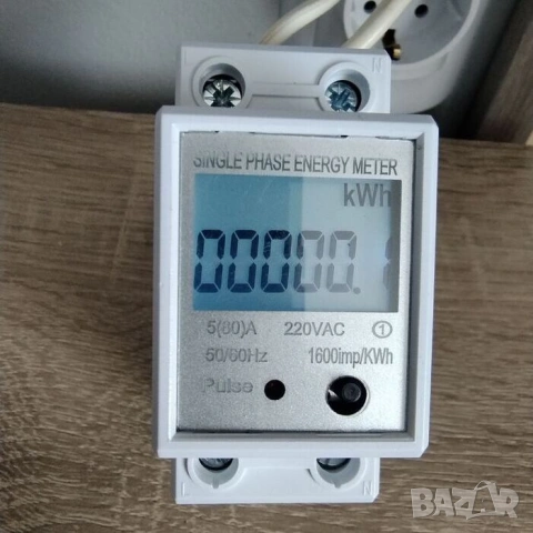 Монофазен електромер за DIN шина, 80A, 36мм, снимка 7 - Друга електроника - 49698517