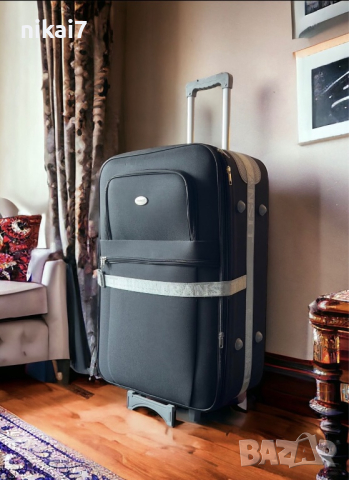 WeTravel пътнически куфар TRANSIT черен 3 колела 78/52/33разширяем+5см, снимка 11 - Куфари - 44792487