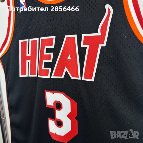 Мъжки потник Mitchell&Ness Dwyane Wade Miami Heat season 2013 размер XL, снимка 4 - Тениски - 52313832