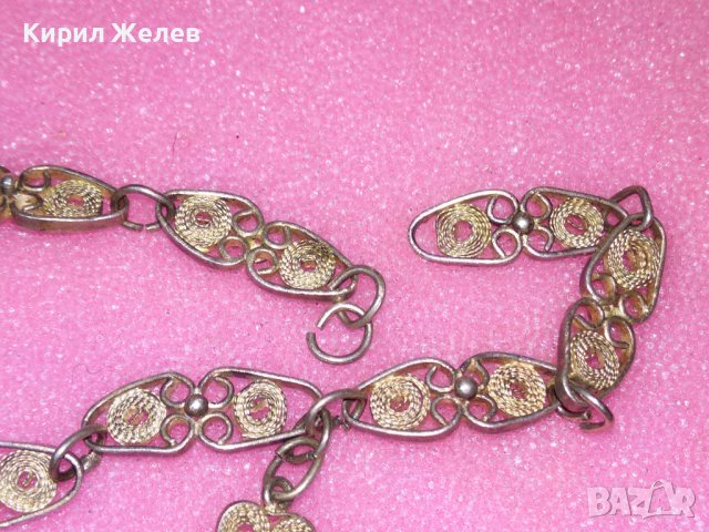 СТАРИННА СРЕБЪРНА ГРИВНА ФИЛИГРАННО СРЕБРО ВИСОКА ПРОБА РЪЧНА МАЙСТОРСКА РЕТРО ИЗРАБОТКА 41950, снимка 11 - Антикварни и старинни предмети - 44393999