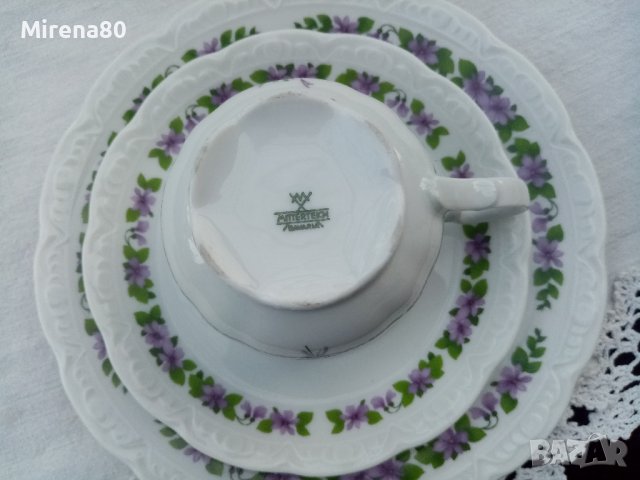 * Mitterteich Bavaria * - старинен сервиз теменужки, снимка 17 - Сервизи - 41769020